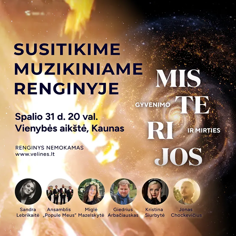 Kviečiame į Vėlinėms paminėti skirtą koncertą Kaune spalio 31 d!